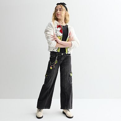 Girls 7-16 Limited Too Grinch Wide Leg Jeans