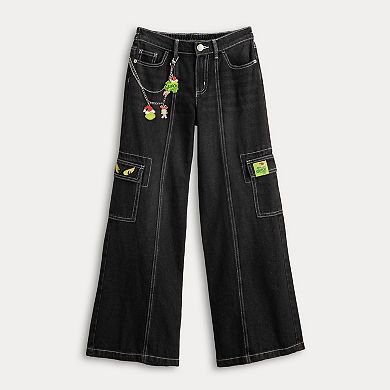 Girls 7-16 Limited Too Grinch Wide Leg Jeans