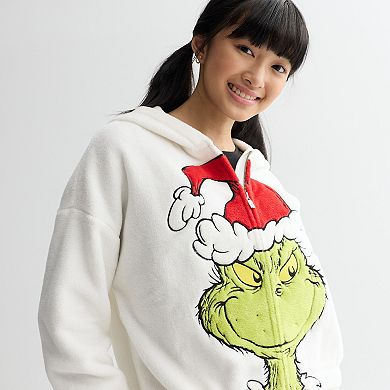 Girls 7-16 Limited Too Grinch Full Zip Graphic Hoodie