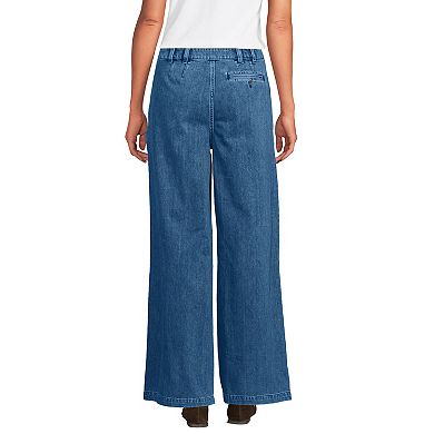 Women's Lands' End Pleated Slouchy Jeans