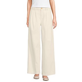Women's Lands' End Pleated Slouchy Jeans