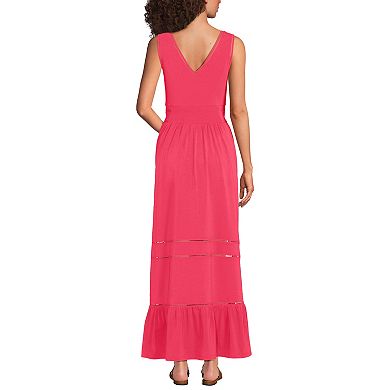 Women's Lands' End Embellished Trim Maxi Dress
