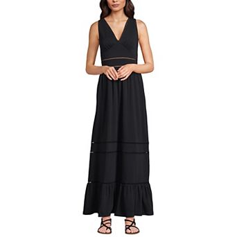 Women's Lands' End Embellished Trim Maxi Dress