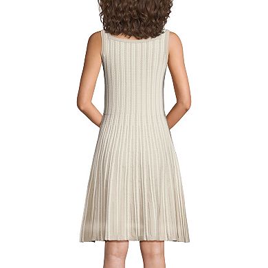 Women's Lands' End Square Neck Above Knee Sweater Dress