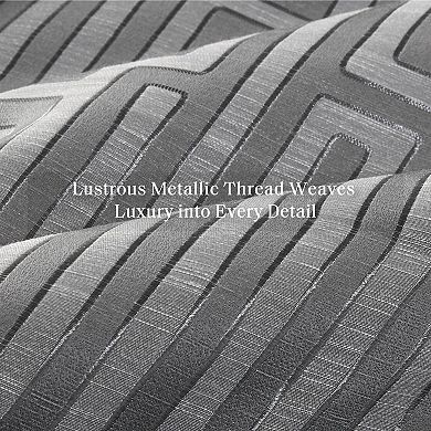 Madison Park Hayden 10-Piece Luxury Jacquard Comforter Set with Quilt and Throw Pillows