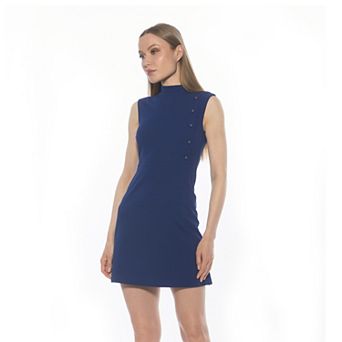 Women's ALEXIA ADMOR Sleeveless Button Down Fit And Flare Dress