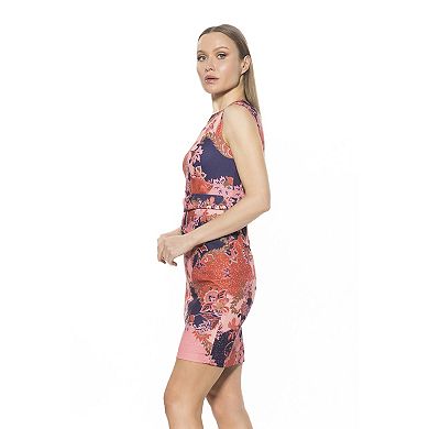 Women's ALEXIA ADMOR Crewneck Sleeveless Dress With Bow Belt
