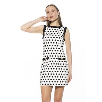 Women's ALEXIA ADMOR Piper Contrast Crewneck Shift Mini Dress