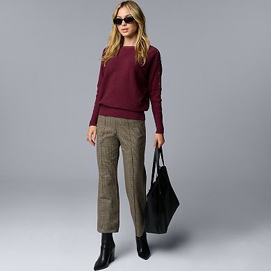Women's Simply Vera Vera Wang Pintuck Ponte Kick Flare Pants