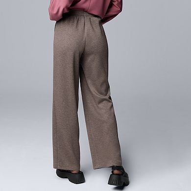Women's Simply Vera Vera Wang High Rise Wide Leg Scuba Knit Pants