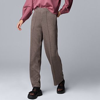 Women's Simply Vera Vera Wang High Rise Wide Leg Scuba Knit Pants