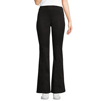 Women's Lands' End High Rise Pull On Flare Jeans