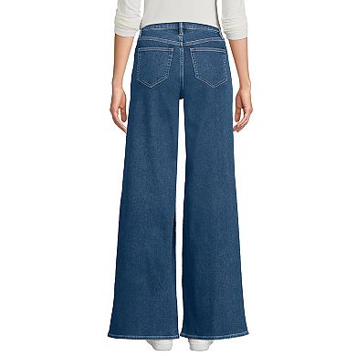 Women's Lands' End Recover Denim High Rise Wider Leg Jeans