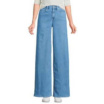 Women's Lands' End Recover Denim High Rise Wider Leg Jeans