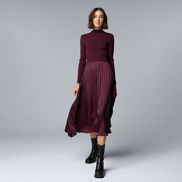 knee length dresses for ladies Astr The Label | One Shoulder Midi Sweater Dress in Charcoal