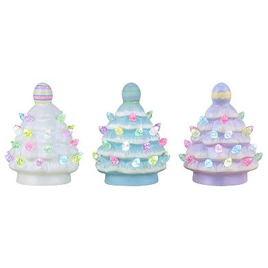 Mr. Cottontail Mini Ceramic Easter Trees Set of 3