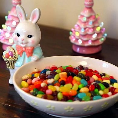 Mr. Cottontail Easter Bunny LED Ceramic Candy Dish