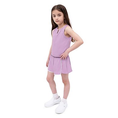 Girls 4-6x Layer 8 Ribbed Active Tee & Stretch Woven Shorts Set