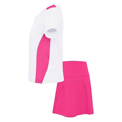 Girls 4-6x Layer 8 Ribbed Active Tee & Stretch Woven Shorts Set