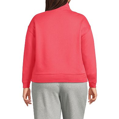 Plus Size Lands' End Serious Sweats Long Sleeve Half Zip Sweatshirt