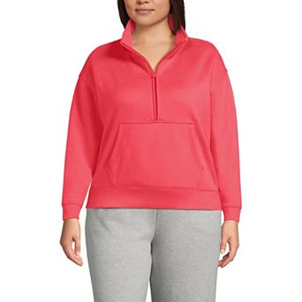 Plus Size Lands' End Serious Sweats Long Sleeve Half Zip Sweatshirt