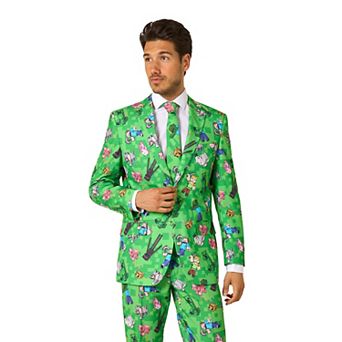 Men's OppoSuits Minecraft Overworld 3 pc Blazer, Pants, & Tie Set