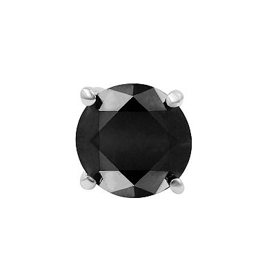 Jewelexcess 14k White Gold 2 Carat T.W. Black Diamond Solitaire Earrings