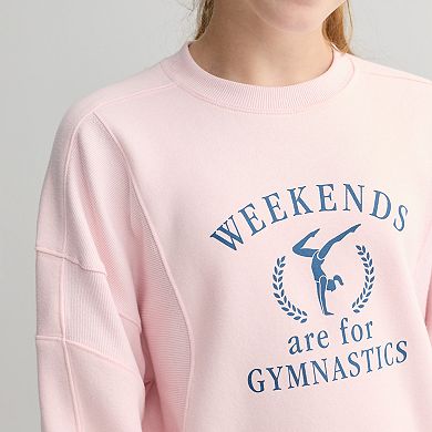 Girls 7-16 Tek Gear® Oversized Seamed Sweatshirt