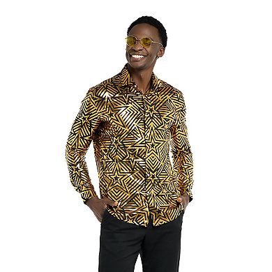 Men's OppoSuits Golden Geo Star Slim-Fit Button-Down Shirt