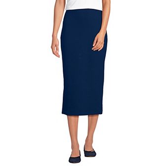 Women's Lands' End Starfish Side Zip Midi Skirt