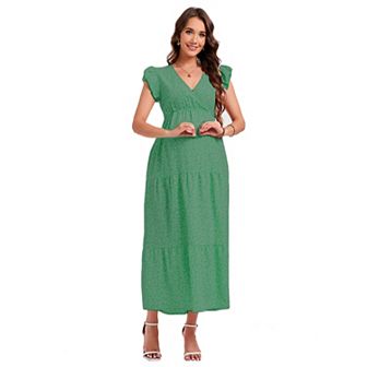 Women's Summer Dress Vestido Bohemian V-Neck Printed Long Skirt Floral Dress Robe