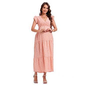 Women's Summer Dress Vestido Bohemian V-Neck Printed Long Skirt Floral Dress Robe