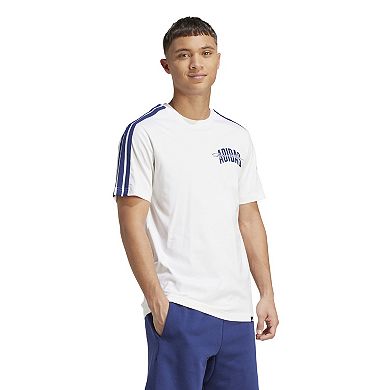 Mens adidas Collegiate Script Graphic Sportswear T-Shirt