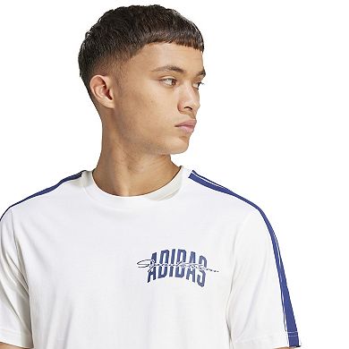 Mens adidas Collegiate Script Graphic Sportswear T-Shirt