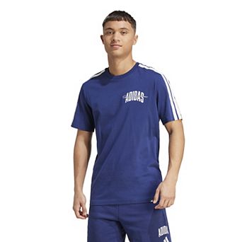 Mens adidas Collegiate Script Graphic Sportswear T-Shirt