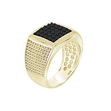 Men's Jewelexcess Sterling Silver 1 Carat T.W. Black Diamond Ring