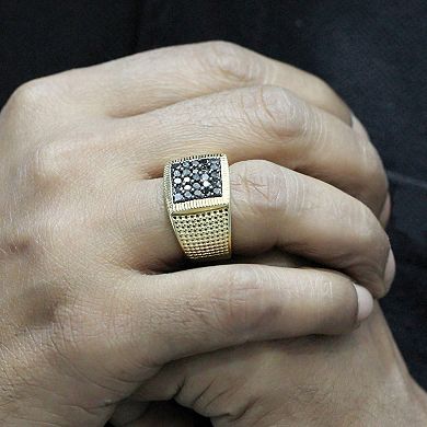 Men's Jewelexcess Sterling Silver 1 Carat T.W. Black Diamond Ring