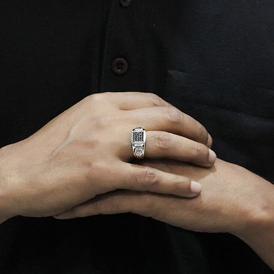 Men's Jewelexcess Sterling Silver 1/4 Carat T.W. Black Diamond Ring