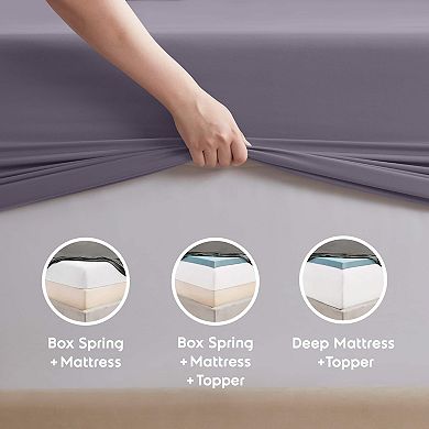 Hearth & Harbor 6 Piece Sheet Set - 21 inch Deep Pocket Fitted Sheet
