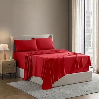 Hearth & Harbor 6 pc Sheet Set - 21 inch Deep Pocket Fitted Sheet