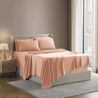 Hearth & Harbor 6 pc Sheet Set - 21 inch Deep Pocket Fitted Sheet