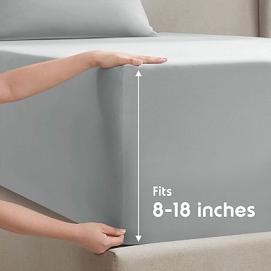 Hearth & Harbor 6 Piece Sheet Set - 21 inch Deep Pocket Fitted Sheet