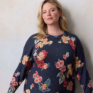 Plus Size LC Lauren Conrad Crew Neck Sweater Dress