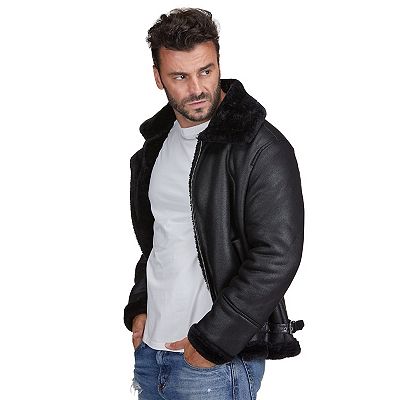 Braveman Faux Shearling Bomber Jacket