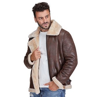 Braveman Faux Shearling Bomber Jacket
