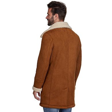 Braveman Faux Shearling Double Breasted Overcoat