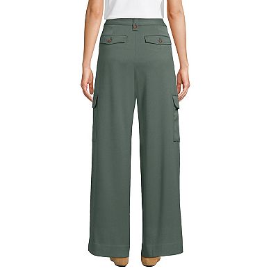 Women's Regular Lands' End High Rise Cargo Wide Leg Pants