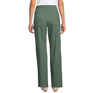 Women's Petite Lands' End Herringbone Chino High Rise Utility Pants