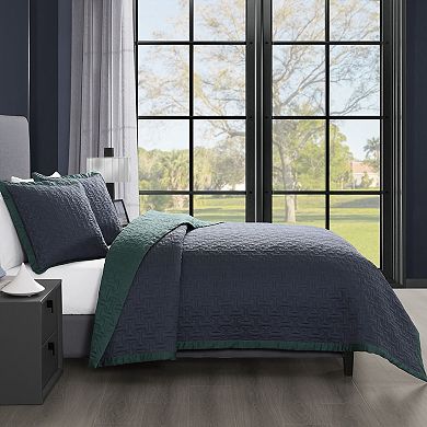 Bebejan 100% Cotton Sateen 3 Piece Textured Quilted Coverlet Set