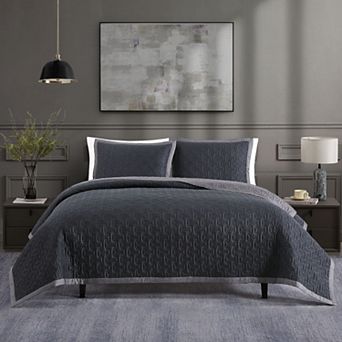 Bebejan 100% Cotton Sateen 3 pc Textured Quilted Coverlet Set